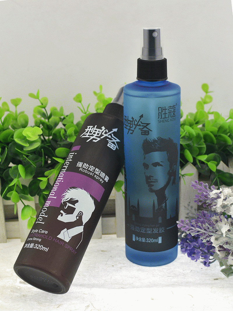 胜蔻型男必备强劲定型啫喱喷雾发胶/湿胶/定型水320ml