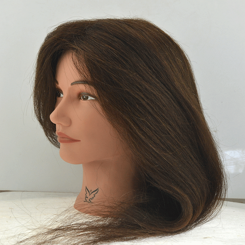 jt006练习头模假人头模规格18寸100真发使用范围吹拉烫漂染